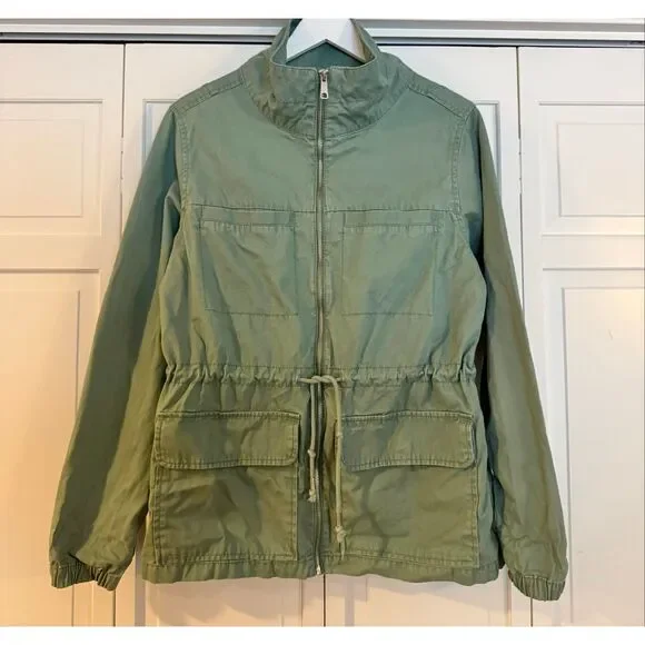 Old Navy green twill field jacket size large - Picture 3 of 8
